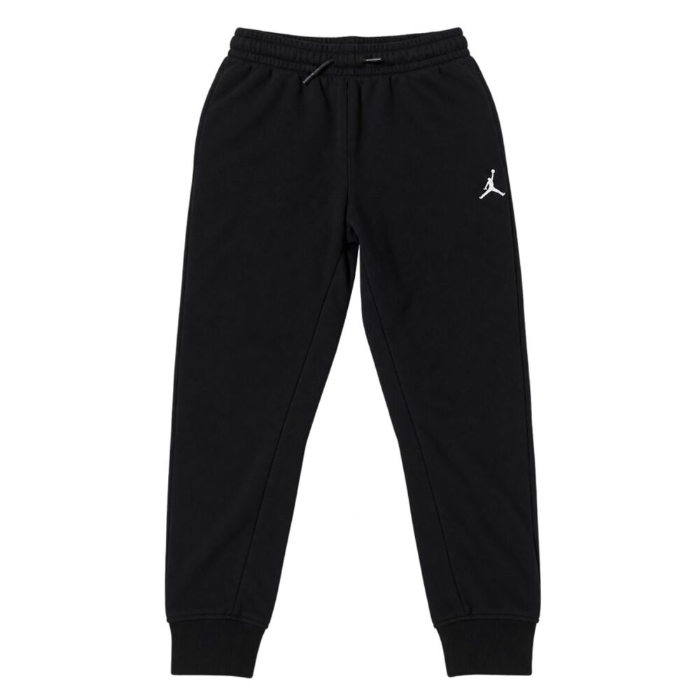 KIDS Jordan Black Jogger Sweatpants White Jumpman Logo